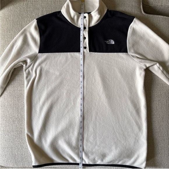 🔥The North Face - Black & Cream TKA Glacier Snap-Neck Pullover - L - Picture 4 of 9